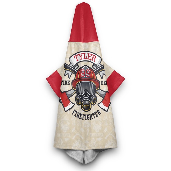 Firefighter Career Hooded Towel - Hanging