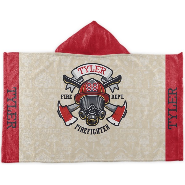Custom Firefighter Kids Hooded Towel (Personalized)