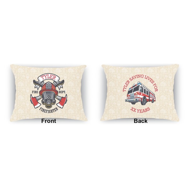 Firefighter Career Indoor Rectangular Burlap Pillow (Front and Back)