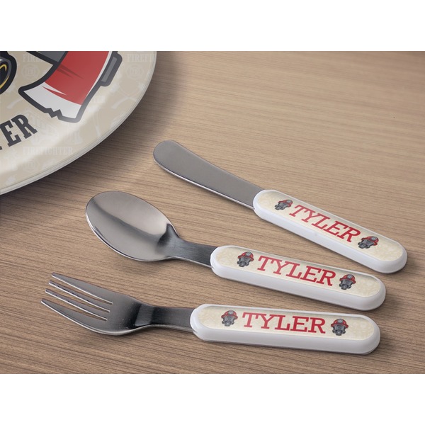 Firefighter Kids Flatware w/ Plate
