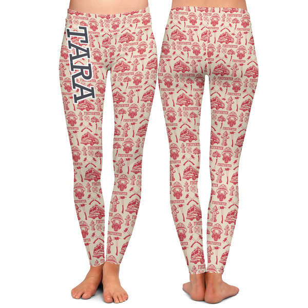 Firefighter Ladies Leggings - Front and Back
