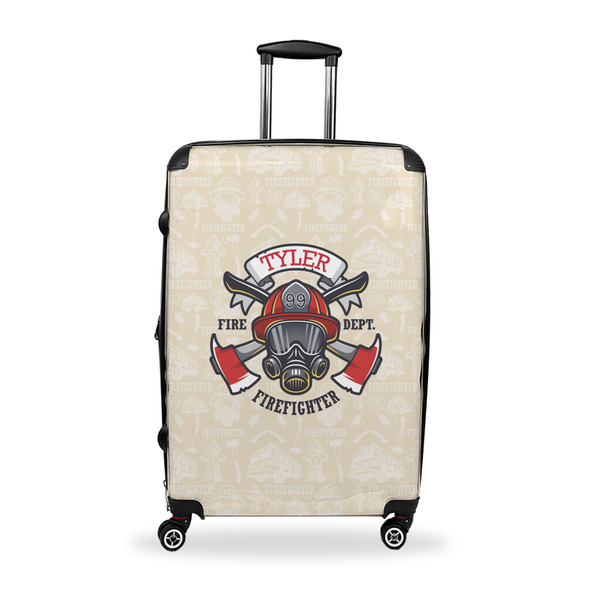 Custom Firefighter Suitcase - 28" Large - Checked w/ Name or Text