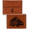 Firefighter Career Leather Business Card Holder - Front Back