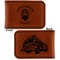 Firefighter Career Leatherette Magnetic Money Clip - Front and Back