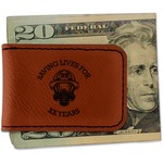Firefighter Leatherette Magnetic Money Clip - Single Sided (Personalized)