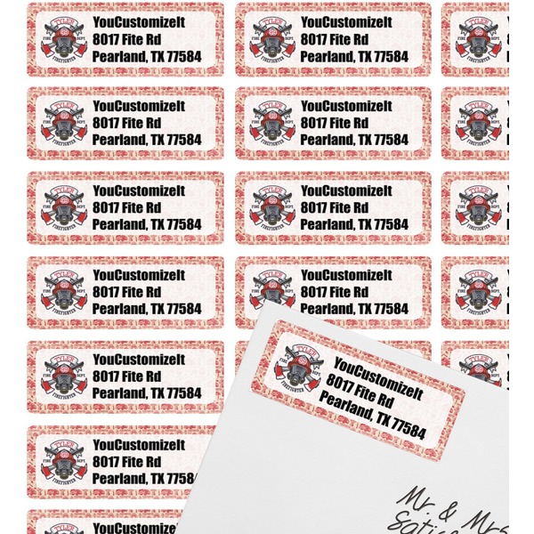 Firefighter Career Mailing Label on Envelope - Multiple Labels