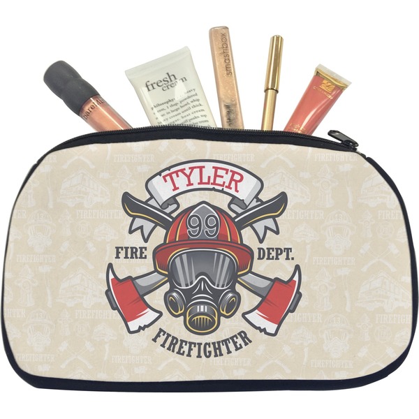 Custom Firefighter Makeup / Cosmetic Bag - Medium (Personalized)