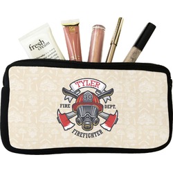 Firefighter Makeup / Cosmetic Bag - Small (Personalized)