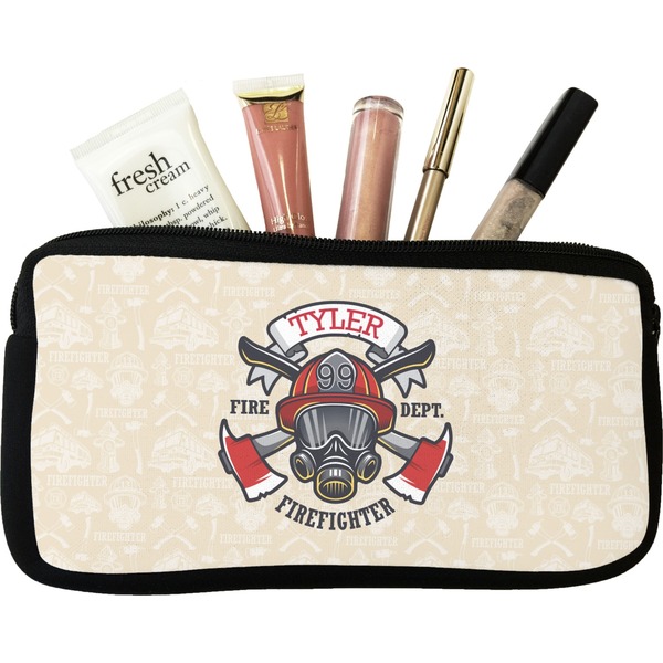 Custom Firefighter Makeup / Cosmetic Bag - Small (Personalized)