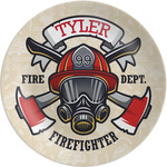 Firefighter Melamine Salad Plate - 8" (Personalized)