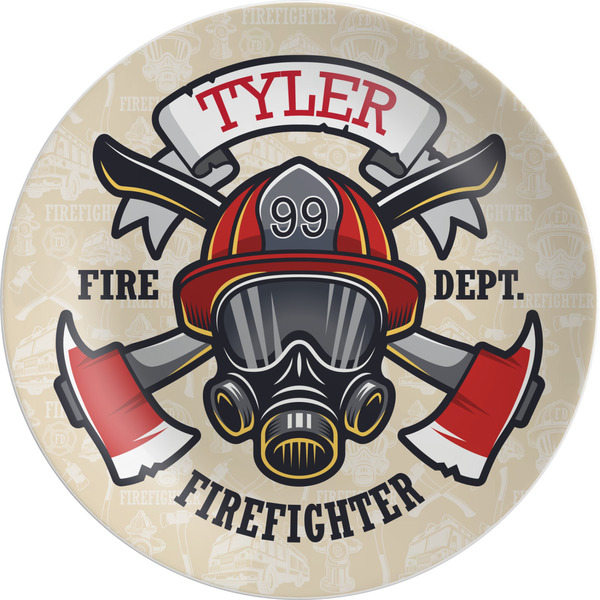 Custom Firefighter Melamine Plate (Personalized)