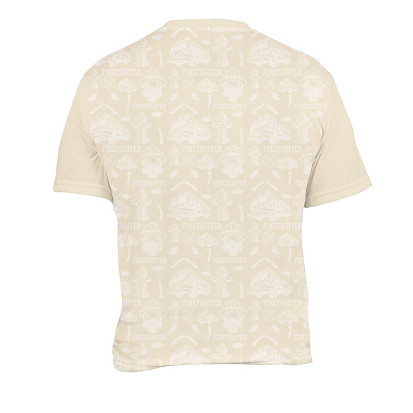 Firefighter Career Men's Crew Neck T Shirt Medium - Back