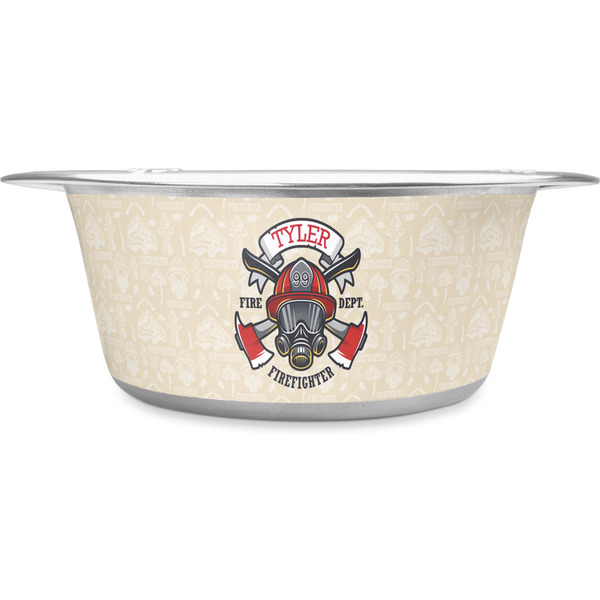 Custom Firefighter Stainless Steel Dog Bowl - Small (Personalized)