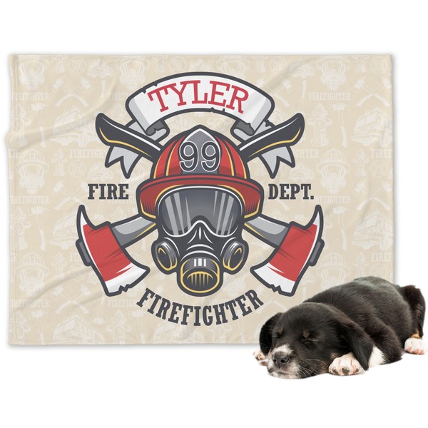 Custom Firefighter Dog Blanket - Regular (Personalized)