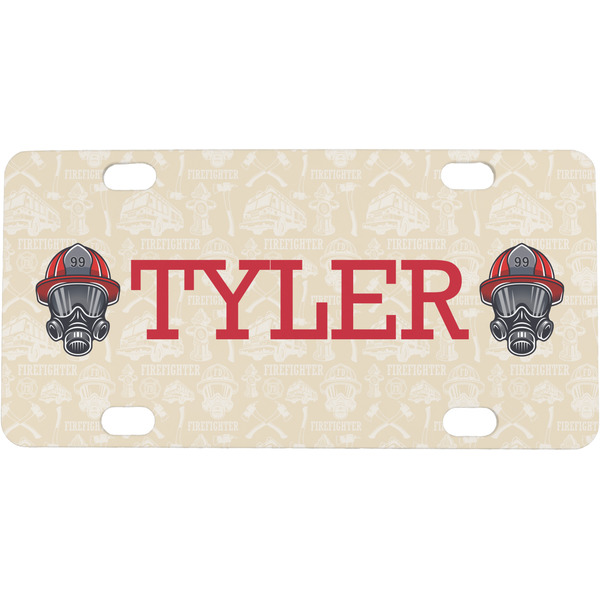 Custom Firefighter Mini / Bicycle License Plate (4 Holes) (Personalized)