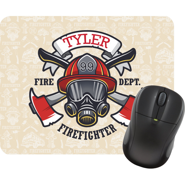 Custom Firefighter Rectangular Mouse Pad (Personalized)
