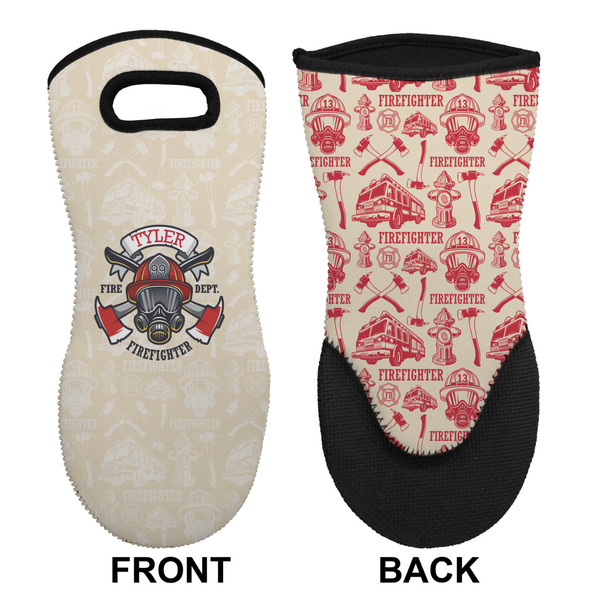 Firefighter Career Neoprene Oven Mitt (Front & Back)