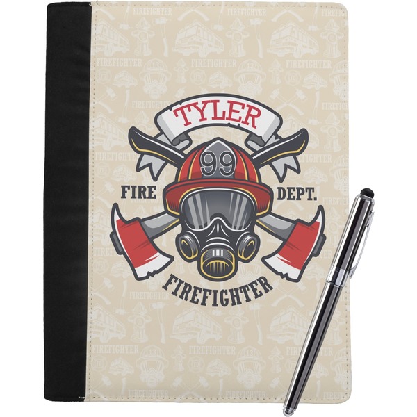 Custom Firefighter Notebook Padfolio - Large w/ Name or Text