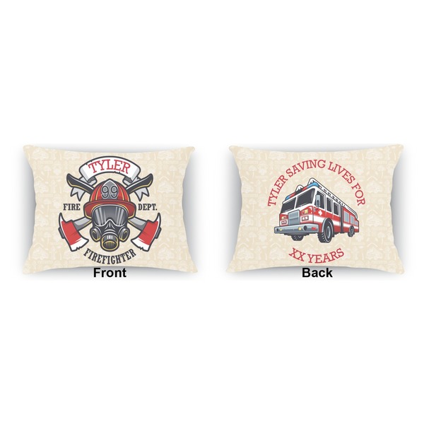 Firefighter Career Outdoor Rectangular Throw Pillow (Front and Back)