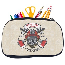 Firefighter Neoprene Pencil Case - Medium w/ Name or Text