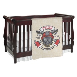 Firefighter Baby Blanket (Double Sided) (Personalized)