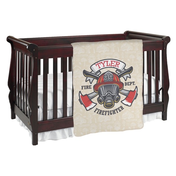 Custom Firefighter Baby Blanket (Double Sided) (Personalized)
