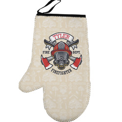 Firefighter Left Oven Mitt (Personalized)