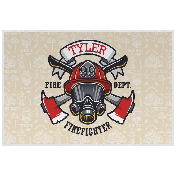 Custom Firefighter Laminated Placemat w/ Name or Text