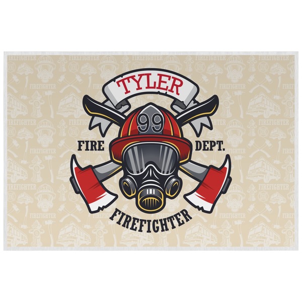 Custom Firefighter Laminated Placemat w/ Name or Text
