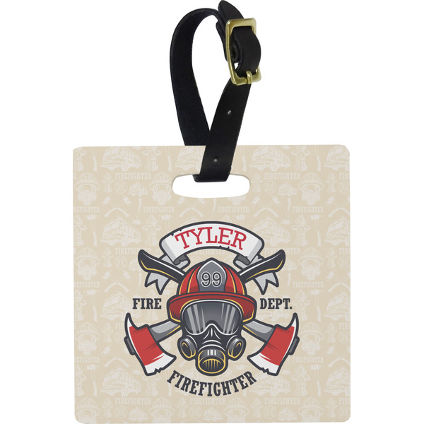 Firefighter Career Personalized Square Luggage Tag