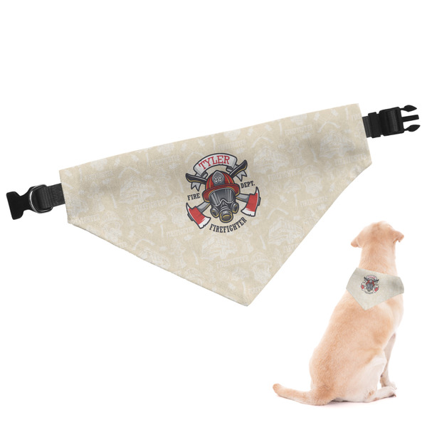 Custom Firefighter Dog Bandana - Large (Personalized)