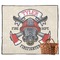 Firefighter Career Picnic Blanket - Flat - With Basket