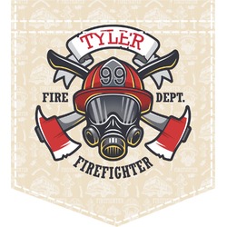 Firefighter Iron On Faux Pocket (Personalized)