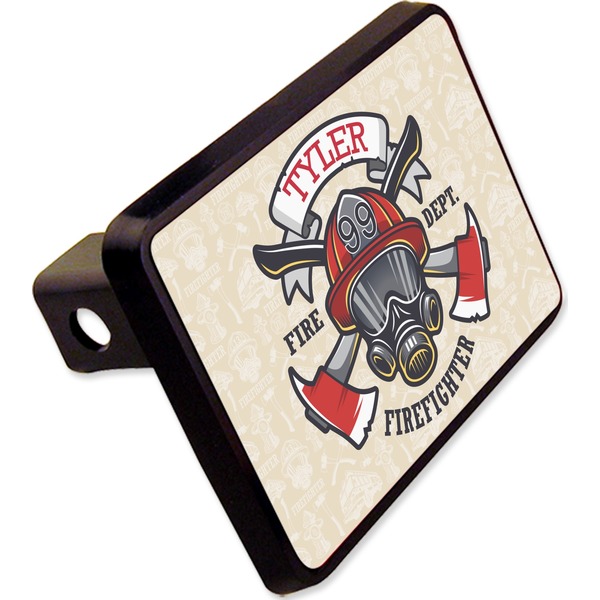 Custom Firefighter Rectangular Trailer Hitch Cover - 2" (Personalized)