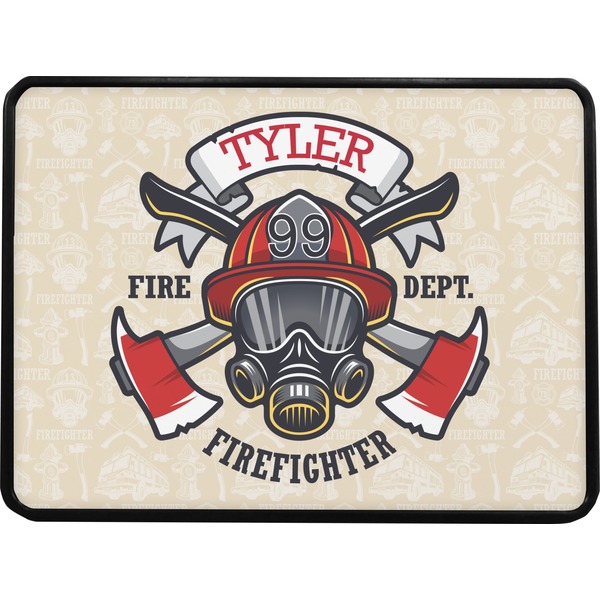 Firefighter Career Rectangular Car Hitch Cover w/ FRP Insert