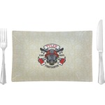 Firefighter Glass Rectangular Lunch / Dinner Plate (Personalized)