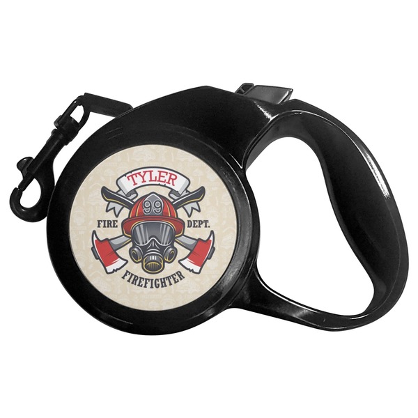Custom Firefighter Retractable Dog Leash - Large (Personalized)