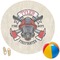 Firefighter Round Beach Towel (Personalized)