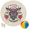 Firefighter Round Beach Towel (Personalized)