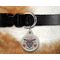 Firefighter Career Round Pet Tag on Collar & Dog