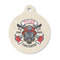 Firefighter Round Pet ID Tag - Small (Personalized)