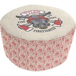 Firefighter Round Pouf Ottoman (Personalized)