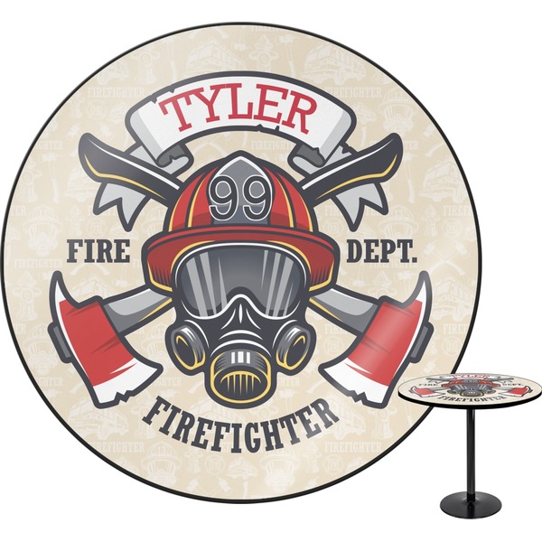 Custom Firefighter Round Table - 30" (Personalized)