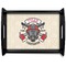 Firefighter Black Wooden Tray - Large (Personalized)