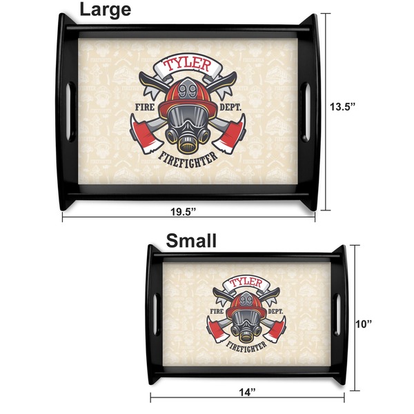 Firefighter Career Serving Tray Black Sizes