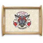 Firefighter Natural Wooden Tray - Large (Personalized)