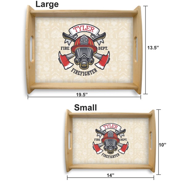 Firefighter Career Serving Tray Wood Sizes