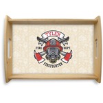 Firefighter Natural Wooden Tray - Small (Personalized)