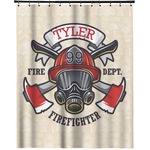 Firefighter Extra Long Shower Curtain - 70"x84" (Personalized)