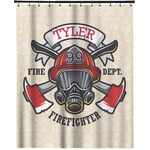 Firefighter Extra Long Shower Curtain - 70"x84" (Personalized)